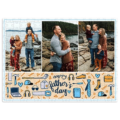 Father's Day Custom Personalized Photo Puzzle Gift - Happy Father's Day - 300pc