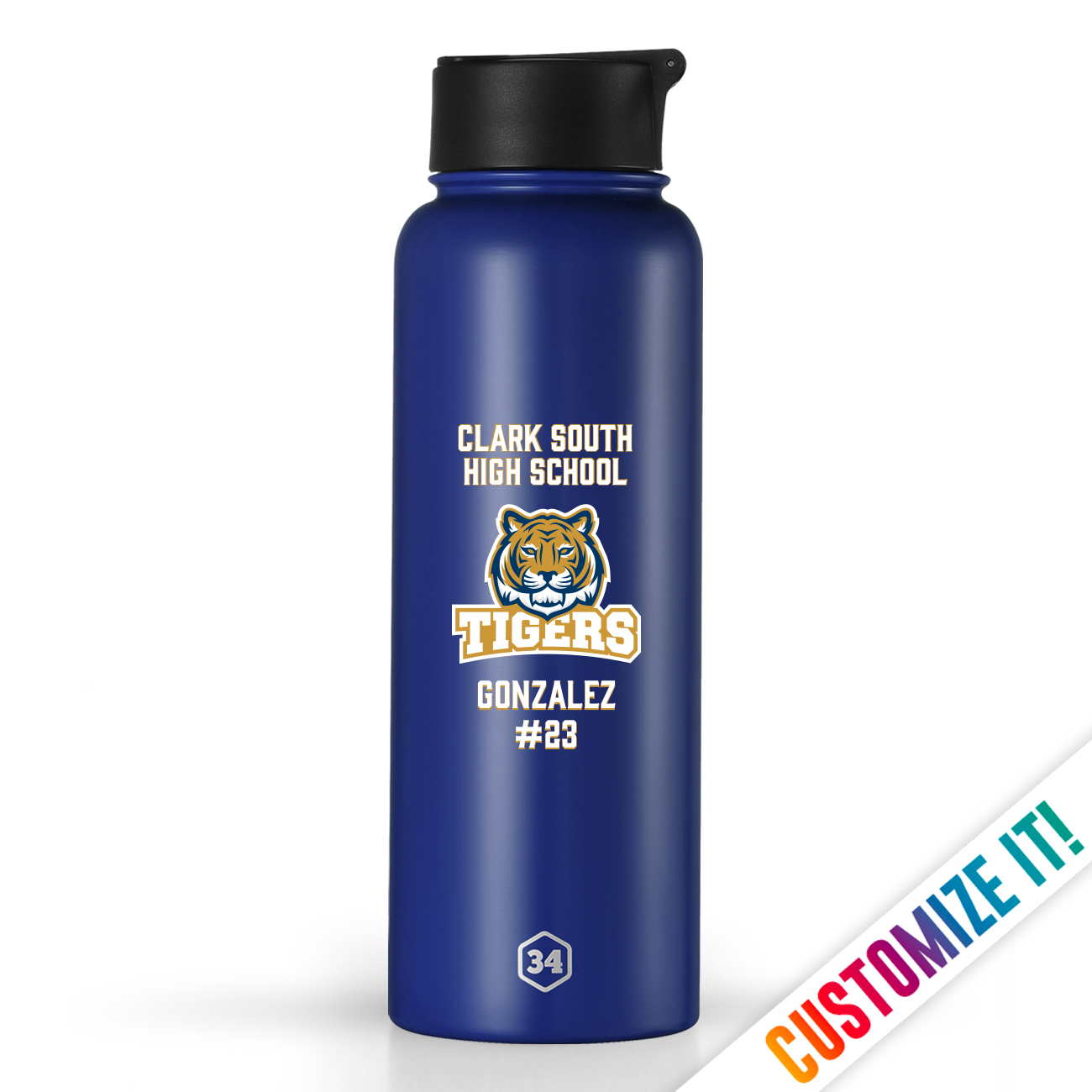 Custom Personalized Insulated Water Bottle Gift - Team Logo Style A