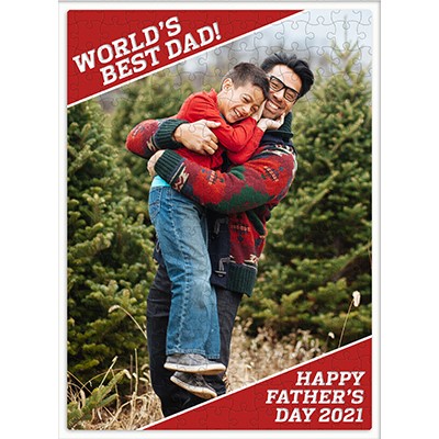 Father's Day Custom Personalized Photo Puzzle Gift - World's Best Dad - 300pc