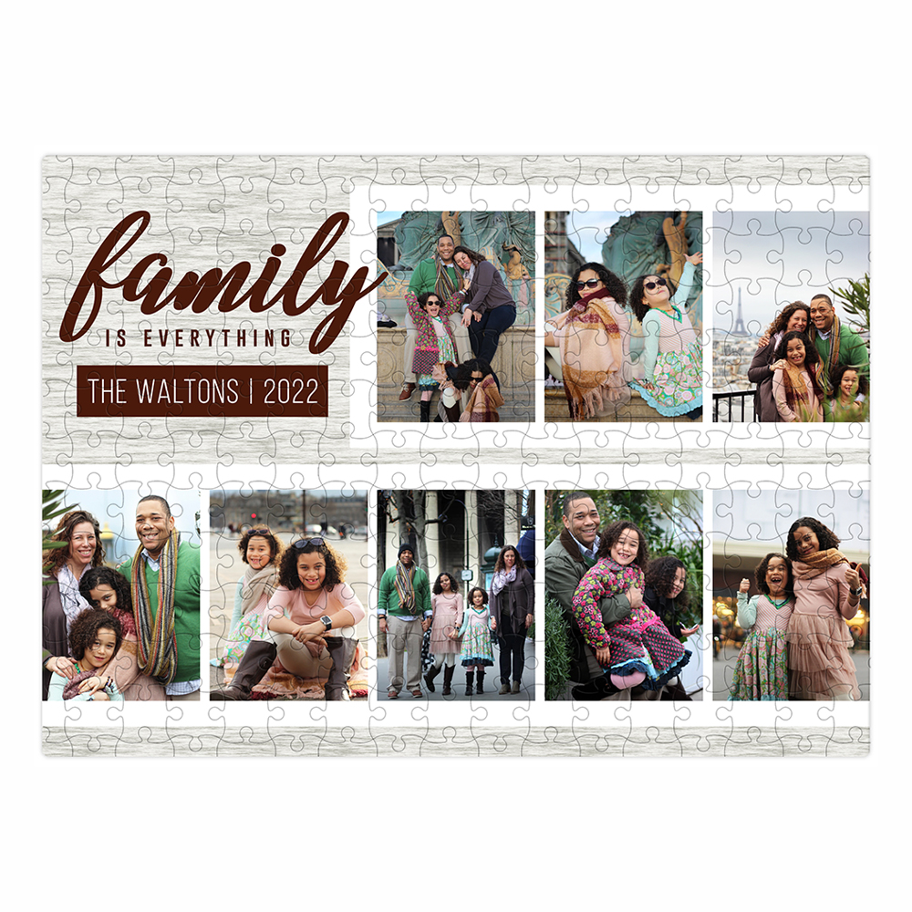 Christmas Custom Personalized Photo/Picture Puzzle Gift - Family is Everything