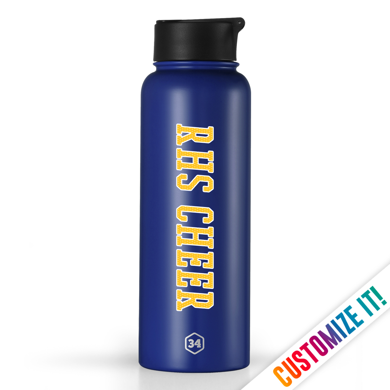 Custom Personalized Insulated Water Bottle Gift- Varsity
