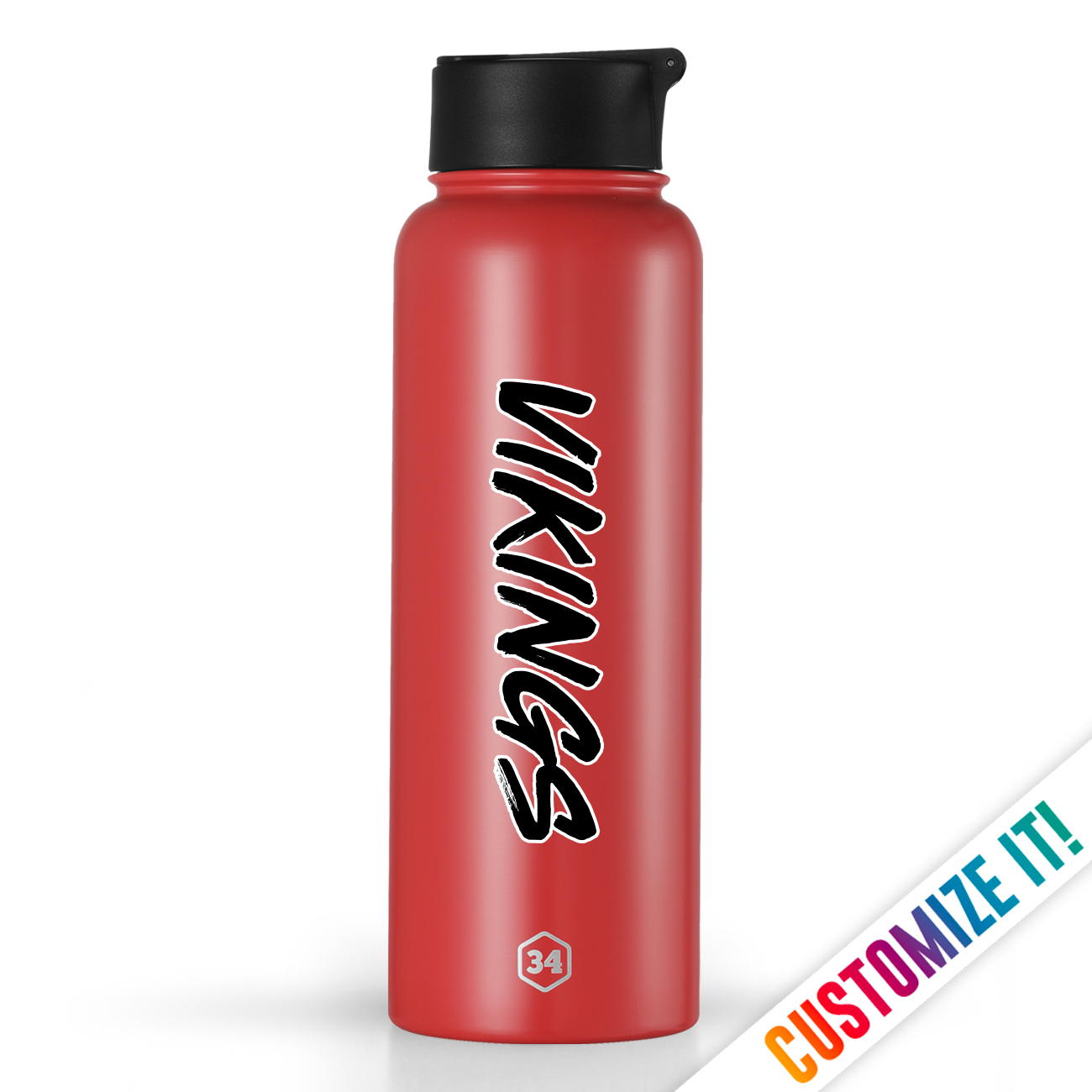 Custom Personalized Insulated Water Bottle Gift - Undefeated