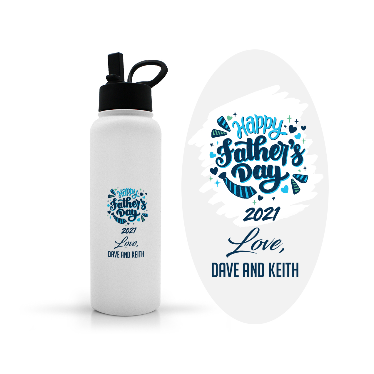 Custom Insulated Water Bottle - Celebration