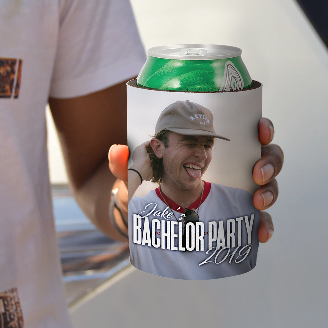 Custom Personalized Can Cooler/Cozy Gift - For Bachelor Parties