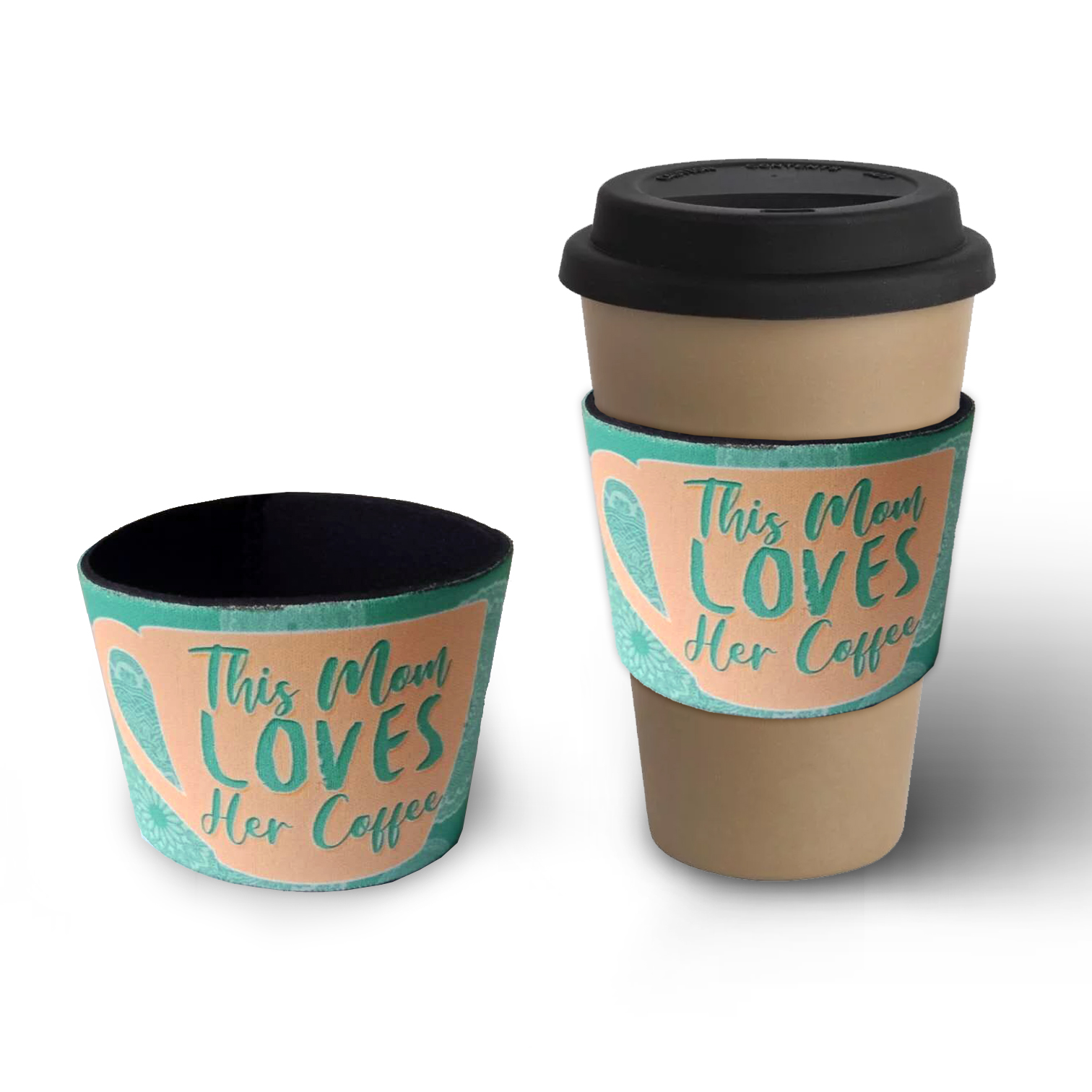 Custom photo coffee cup koozie sleeves